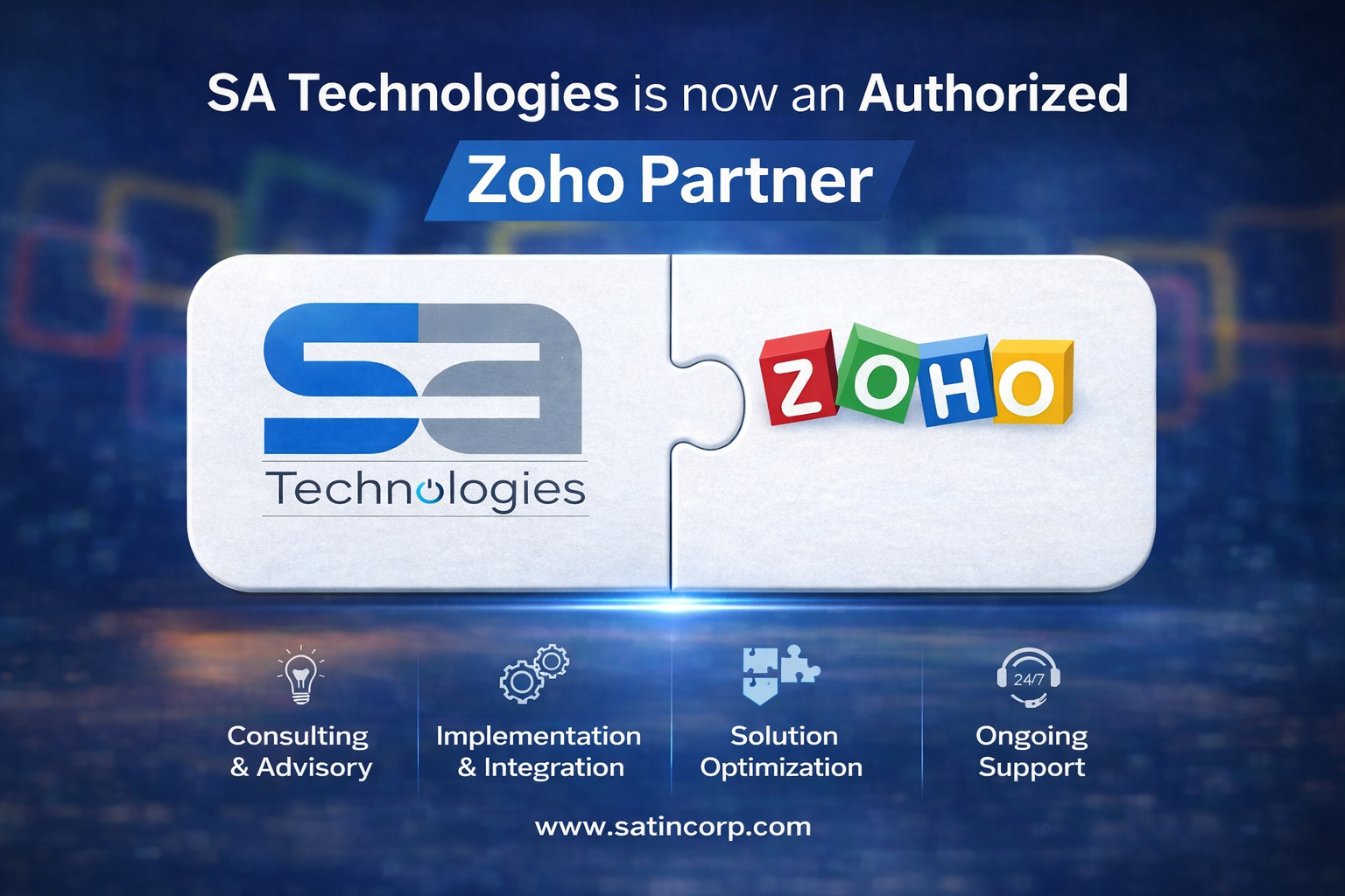 SA Technologies Announces Authorized Zoho Partner Status to Strengthen Business Operations Delivery